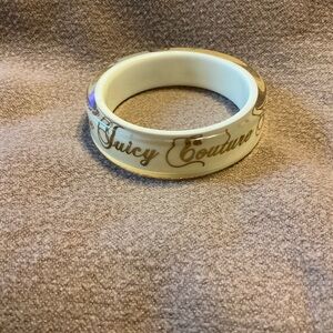 Juicy Couture Gold and White Bangle Bracelet